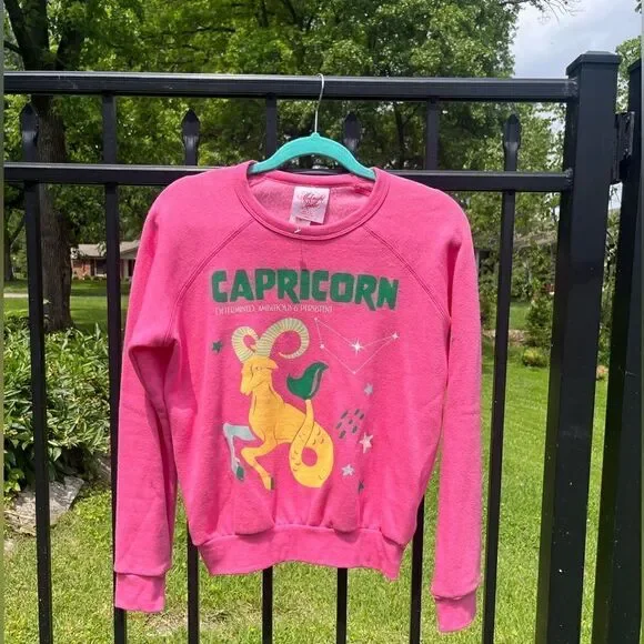Anthropologie Midnight Rider Carolita Zodiac Capricorn Sweatshirt NWT - Picture 6 of 7